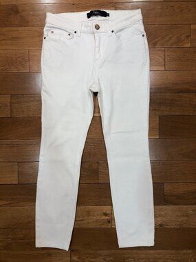 Boden Mid Rise Skinny White Stretchy Jeans Classic Preppy Size 4P